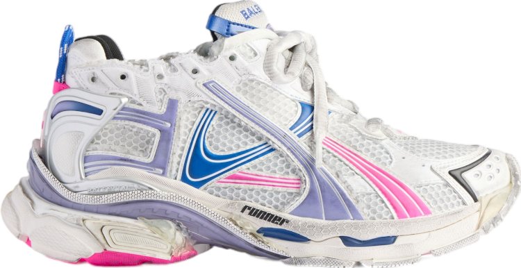 Balenciaga Runner WMNS: White, Lilac, and Neon Pink – A Bold, Stylish Statement