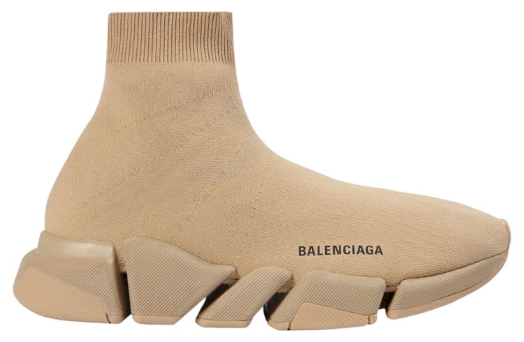 Balenciaga Speed 2.0 Monocolor Beige Recycled Knit Sneakers
