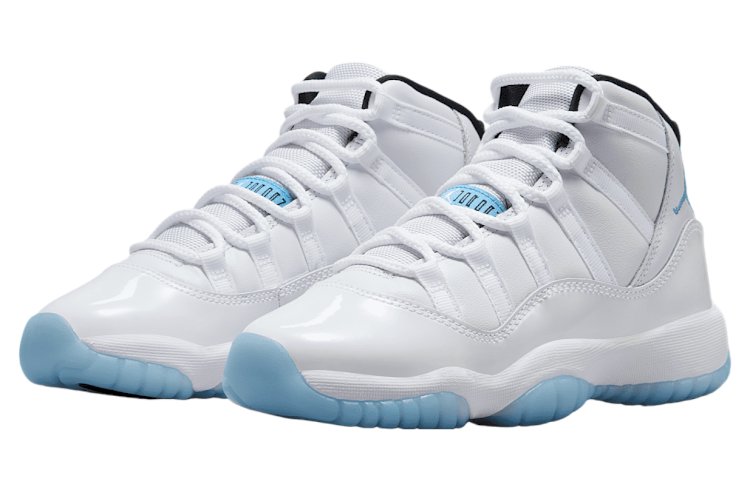 Air Jordan 11 Legend Blue GS: Classic White and Black Elegance