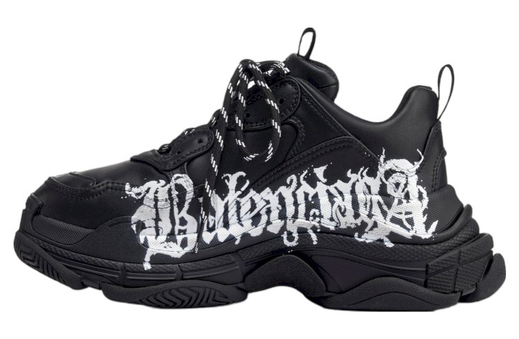 Balenciaga Triple S DIY Metal Black/White: A Bold Fusion of Luxury and Customization