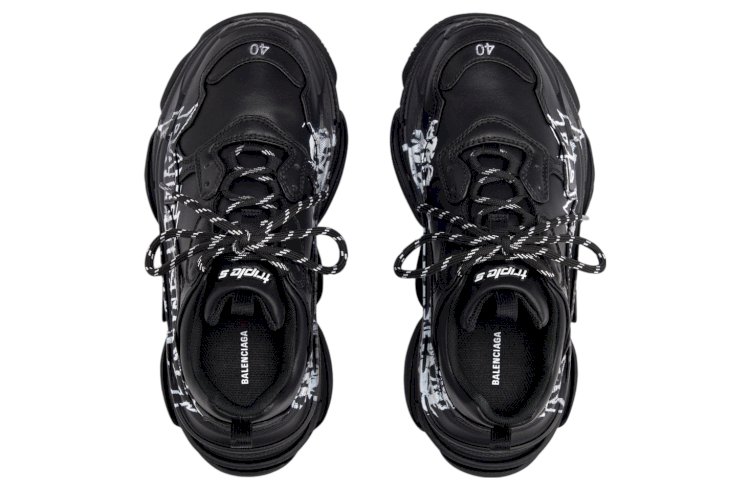 Balenciaga Triple S DIY Metal Black/White: A Bold Fusion of Luxury and Customization